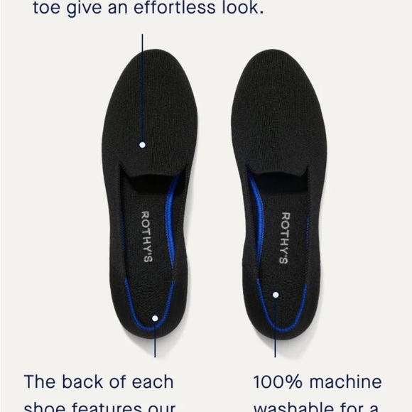 Rothy’s “The Loafer” in solid black, size 7 - Picture 1 of 5